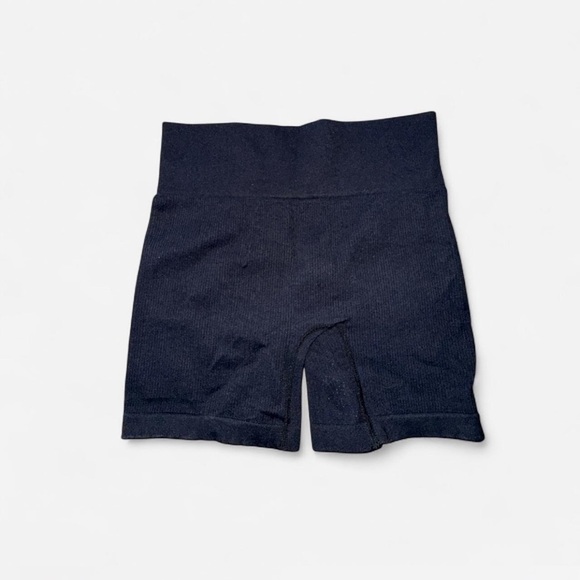 Set of Three Ribbed Biker Shorts - Black, Brown, and Cream - Picture 2 of 4